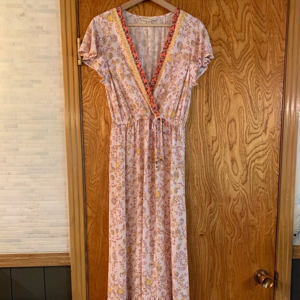 Floral Maxi V neck Dress